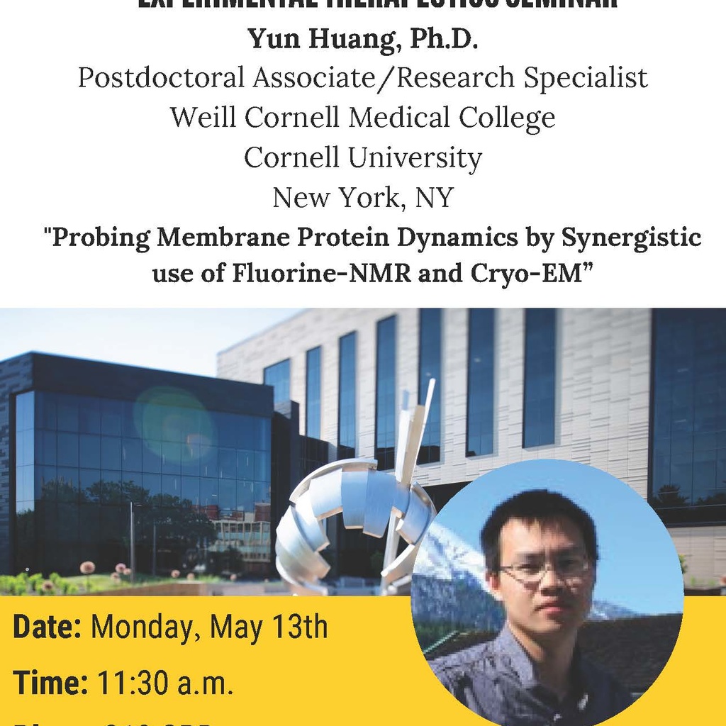 College of Pharmacy PSET Seminar: Yun Huang, PhD promotional image